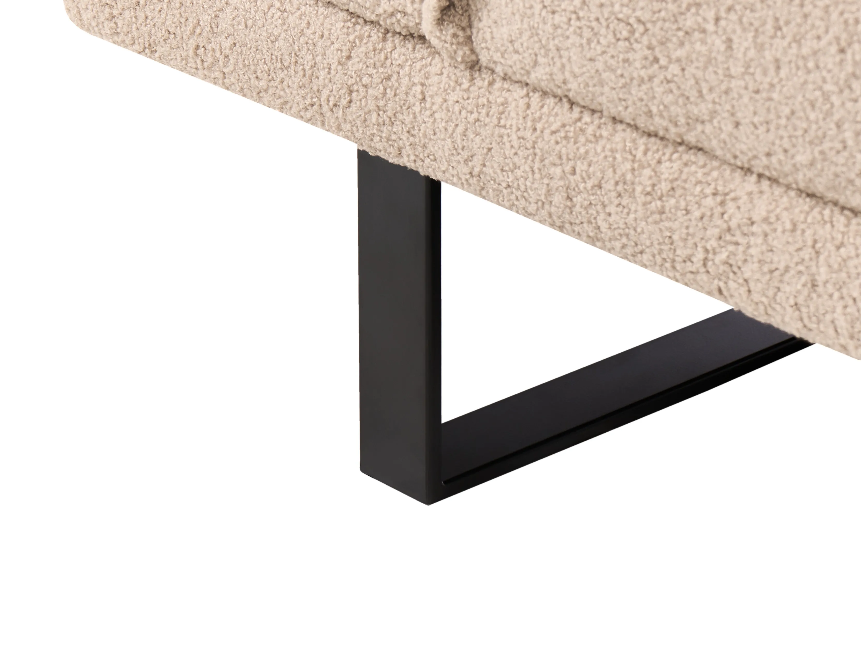 Slaapbank 2-zits YORK Bouclé Zandbeige