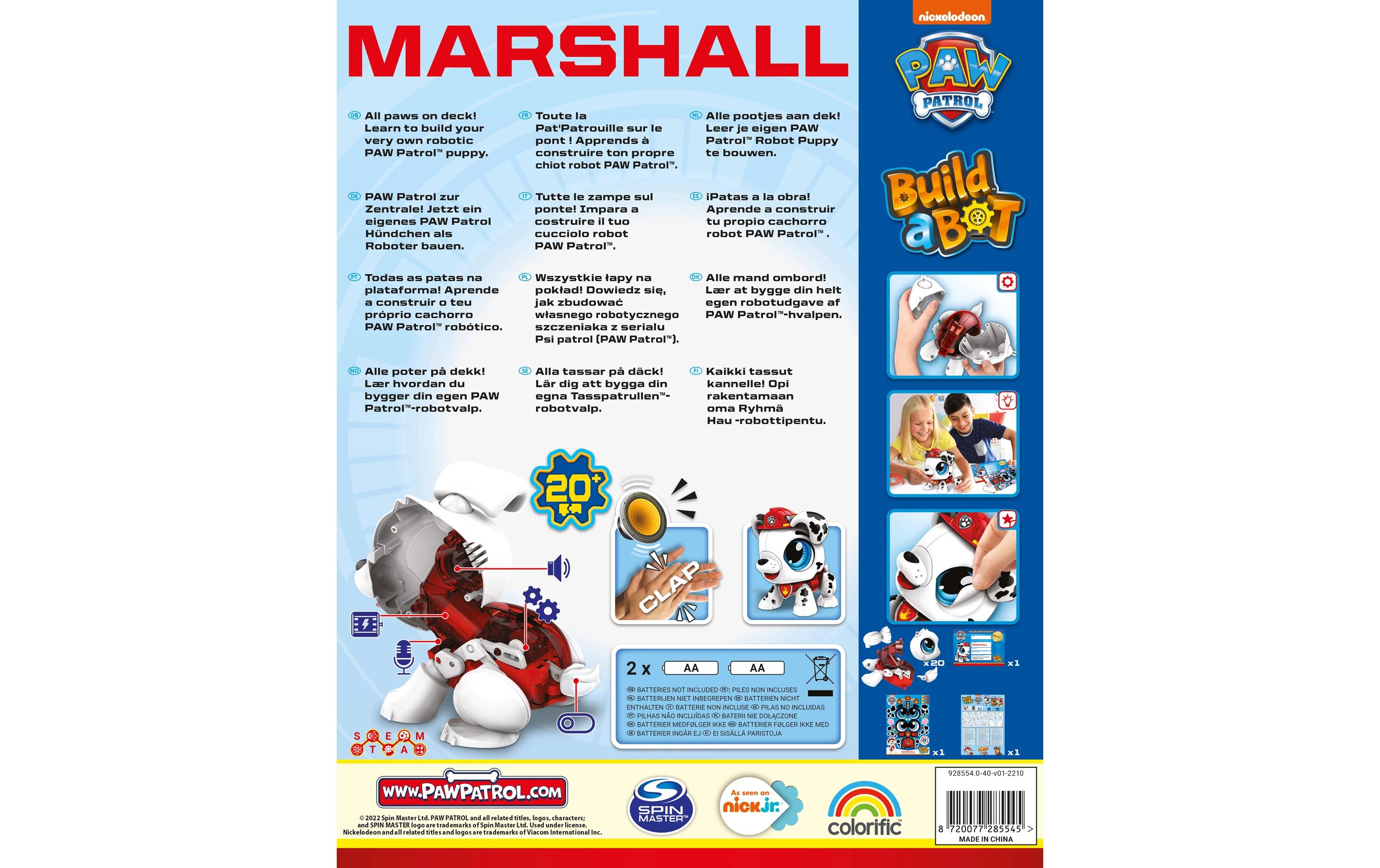 Build a Bot Paw Patrol MarshallPaw Patrol-Roboterhund zum Zusammenbauen