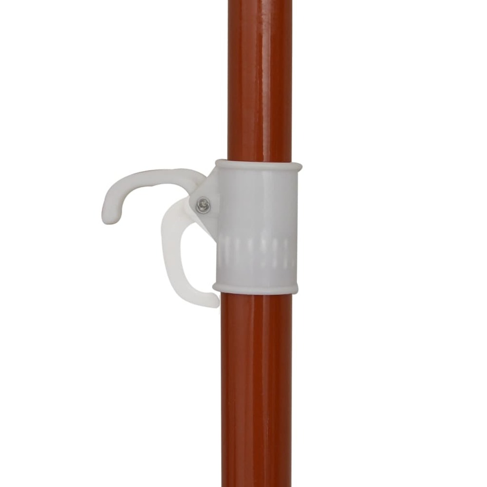 Parasol d'extérieur avec mât en acier 240 cm taupe