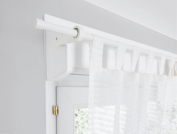 Support pour barre à rideau pour caisson GoodHome volet 1 blanc mat Ikaria