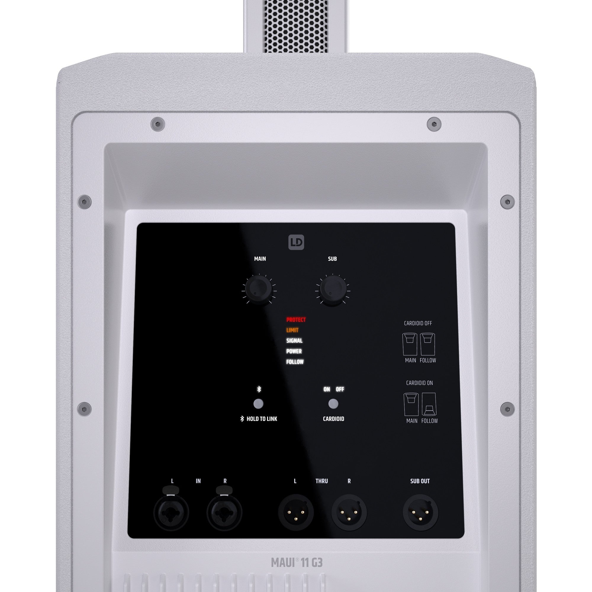 LD Systems MAUI 11 G3 W portable cardioïde speaker-zuilsysteem wit