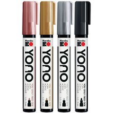 Feutre acrylique 'YONO', 1,5 - 3,0 mm, set de 4 METAL