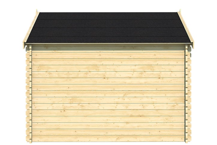Abri de jardin Blooma Riga en bois coloris naturel ép.34 mm surface extérieure 12 m²