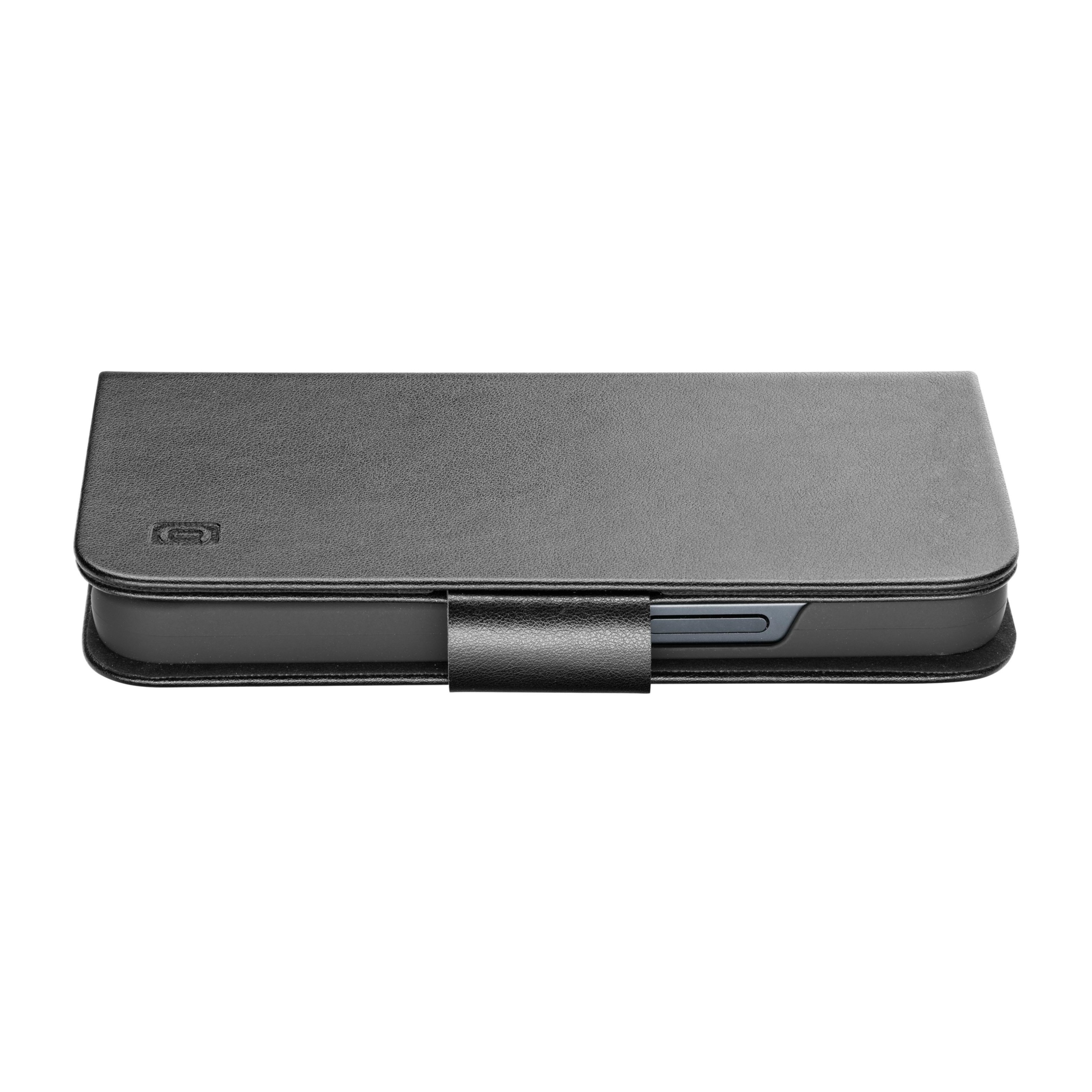iPhone 14 Pro Leder Book Agenda Antibakterielle Tasche mit RFID Schutz Recycled (BOOKAG2IPH14PRK) - Schwarz