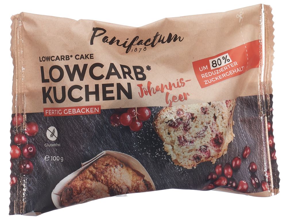 PANIFACTUM Lowcarb Johannisbeerkuchen glutenfrei 100 g