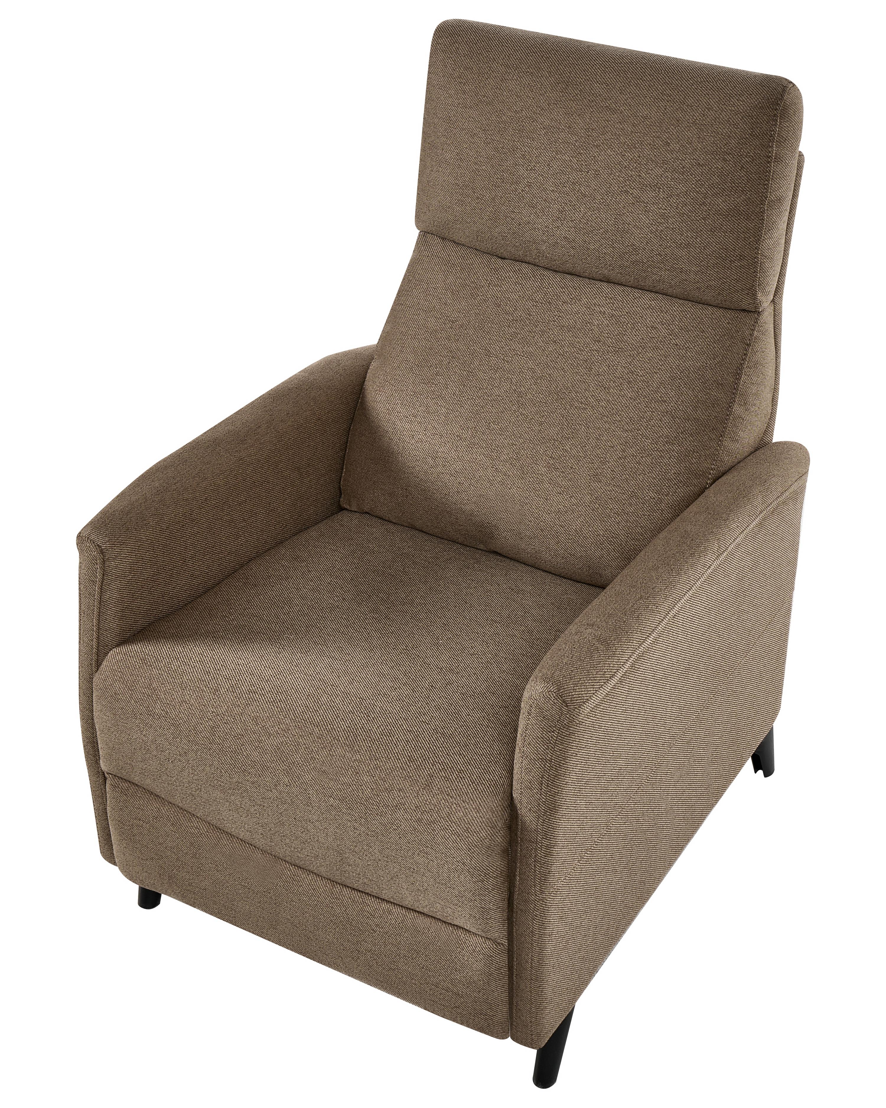 Relaxfauteuil SELVIK inclusief voetensteun Stof Bruin