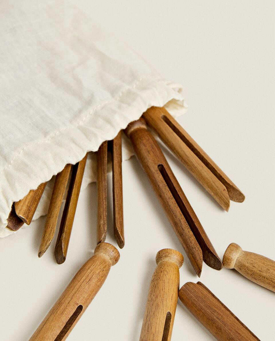 PINOS DE MADEIRA DE ACÁCIA (CONJUNTO DE 20)