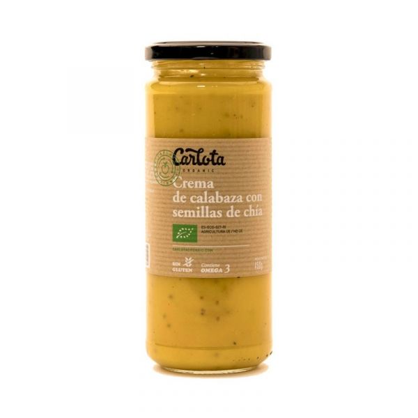 Carlota Organic Creme de Abóbora com Sementes de Chia 450ml
