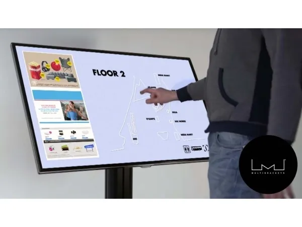 Multibrackets M Public Display Stand 110 HD - Stativ - for LCD display - aluminium - sort - skærmstørrelse: 32
