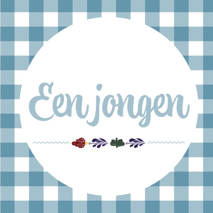 Boerenbont | Geboortekaart | Een jongen