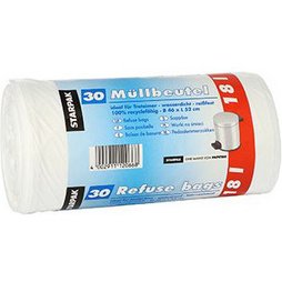 Sac poubelle LDPE, blanc