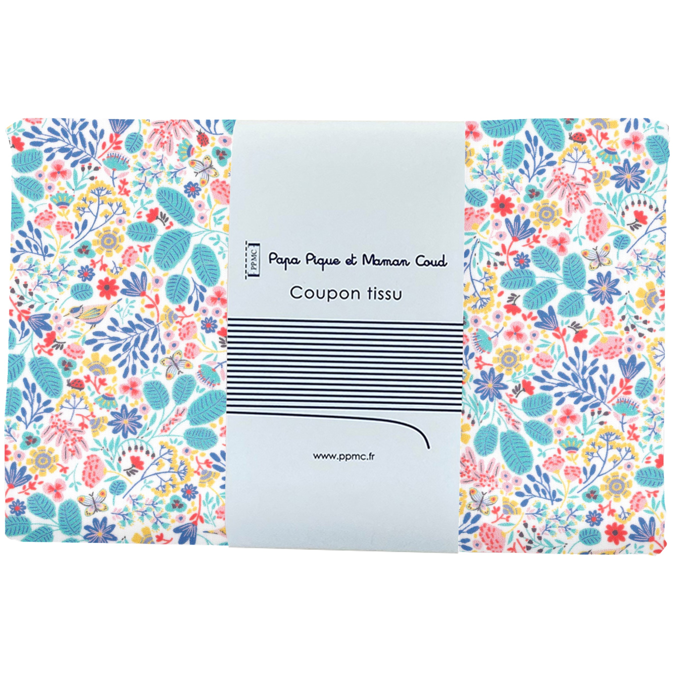 Coupon Tissu 1 M Champêtre Bleuté