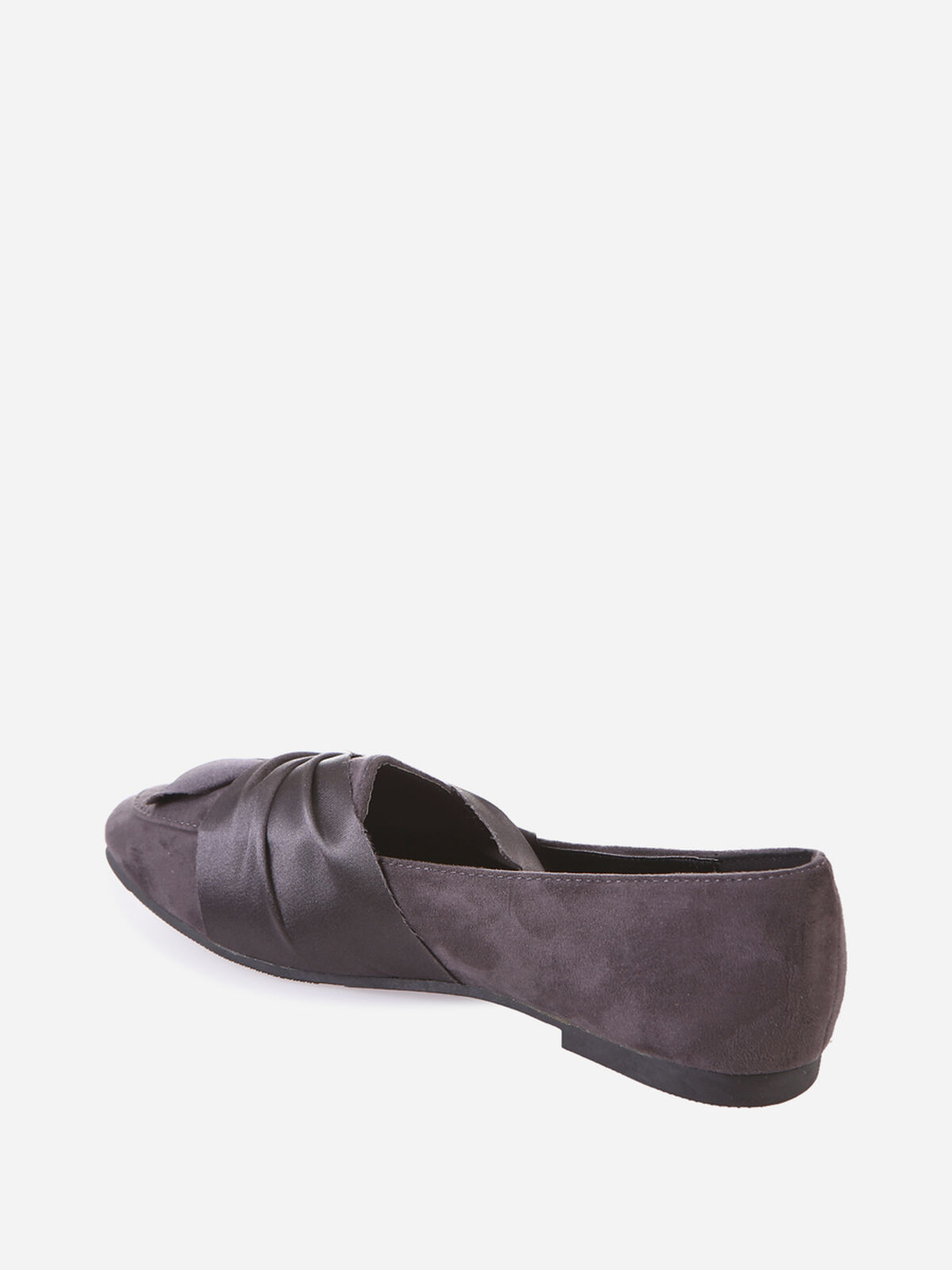 Slippers à noeud satiné- Gris