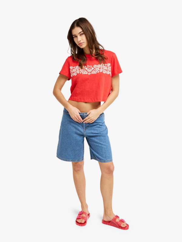 Endless Weekends T-Shirt à manches courtes Rouge Femme