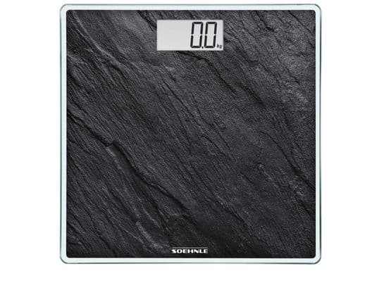 Soehnle Style Sense Compact 300, Elektronisk personvekt, 180 kg, 100 g, Sort, Sølv, kg, lb, ST, firkant