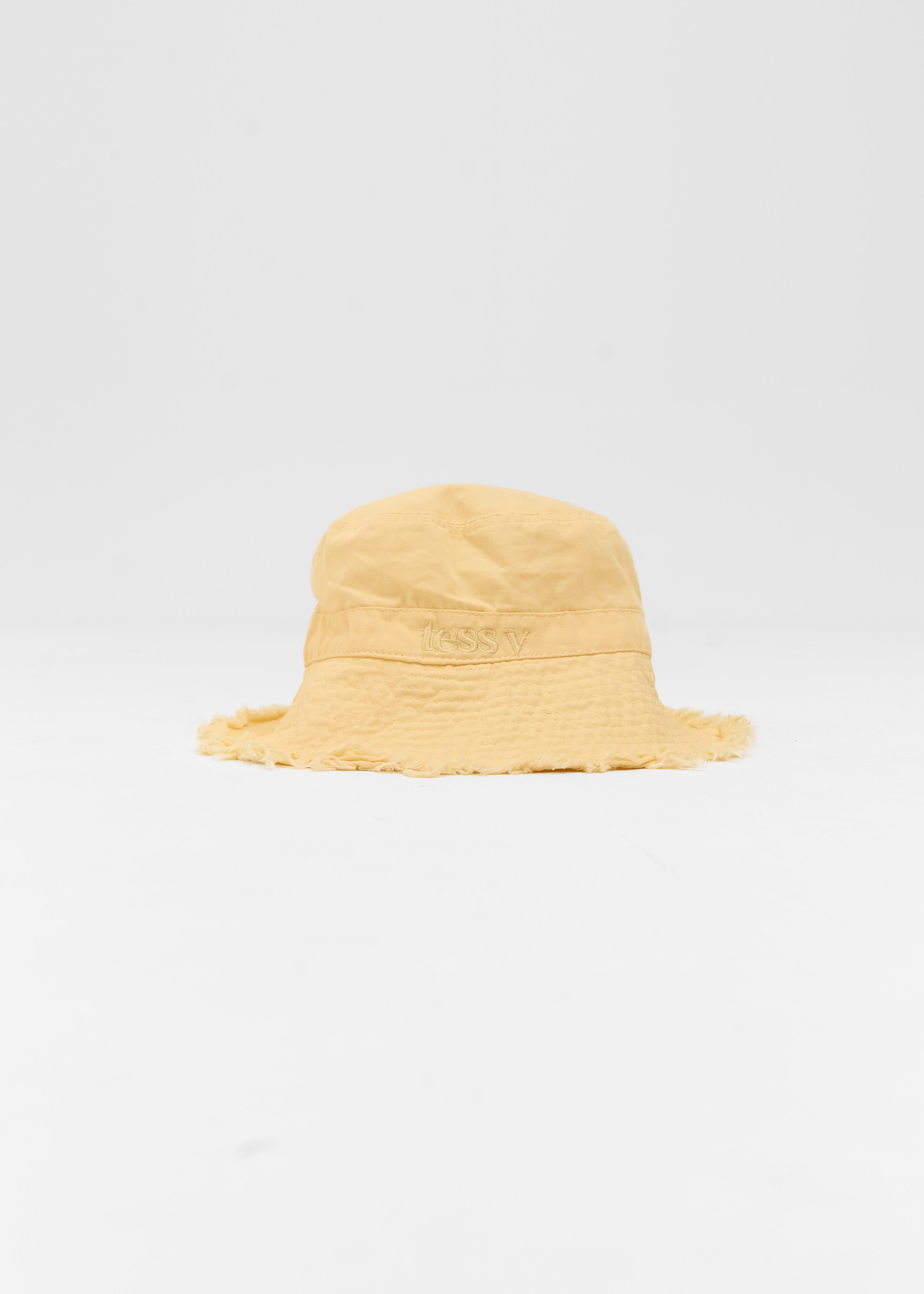 Tess V bucket hat lichtgeel