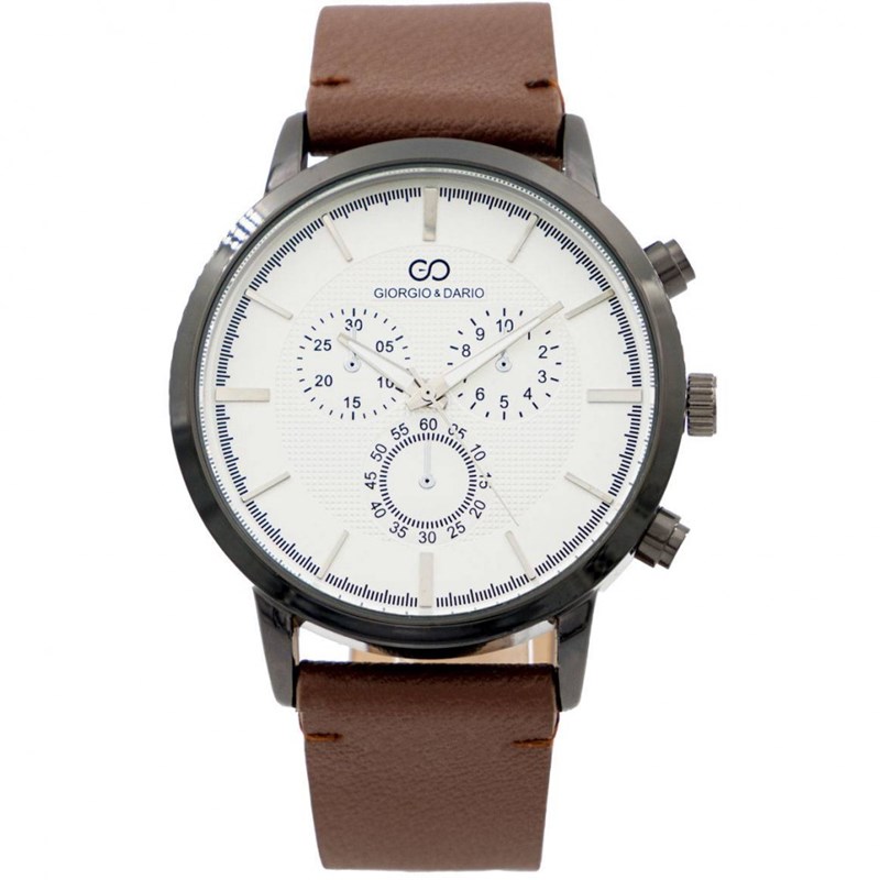 Montre Homme GIORGIO bracelet Cuir Marron