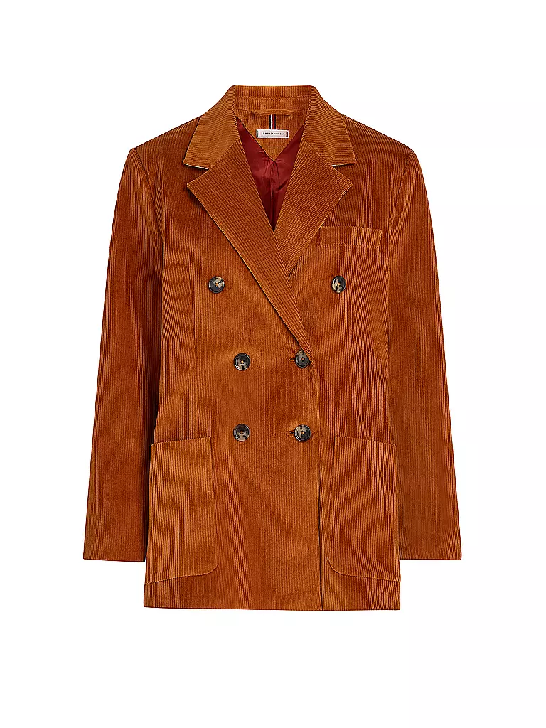 TOMMY HILFIGER Cord Blazer Relaxed Fit orange