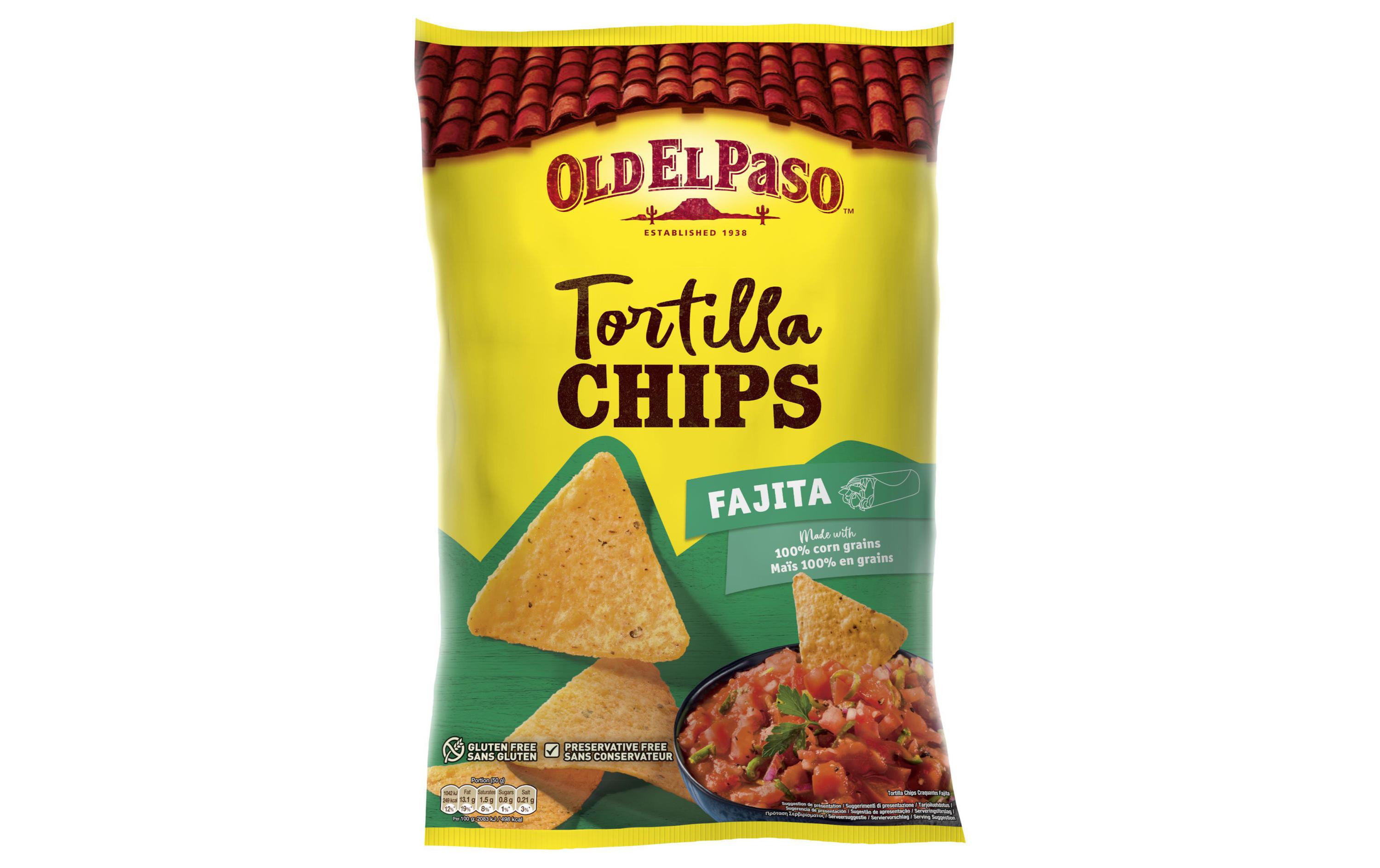 Tortilla Chips Fajita 185 gMaischips mit Fajita-Geschmack
