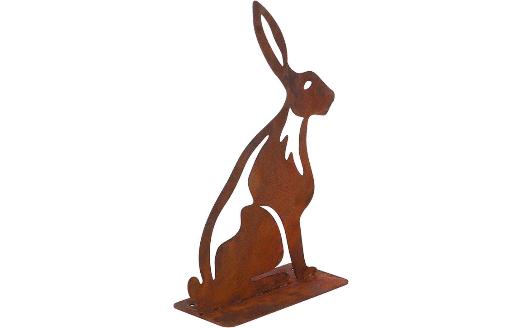 Dekofigur Hase RostbraunGartendekoration