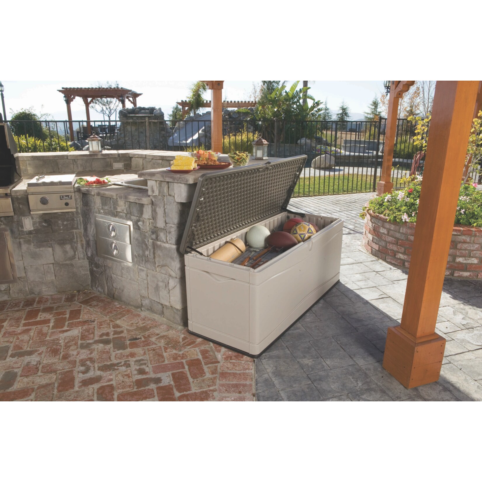 Lifetime XXL Gartenbox 495l / grau/anthra