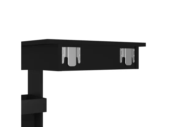 Table de bar murale Noir 102x45x103,5 cm Bois d'ingénierie