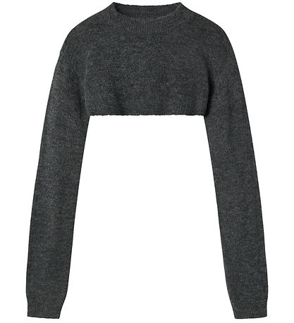 LMTD Bluse - NlfLoted - Strick - Dark Grey Melange