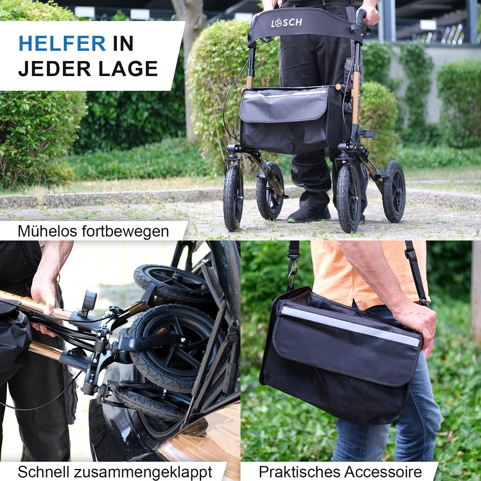Rollator Tabas Mobility Air Champagner (Luftbereift)