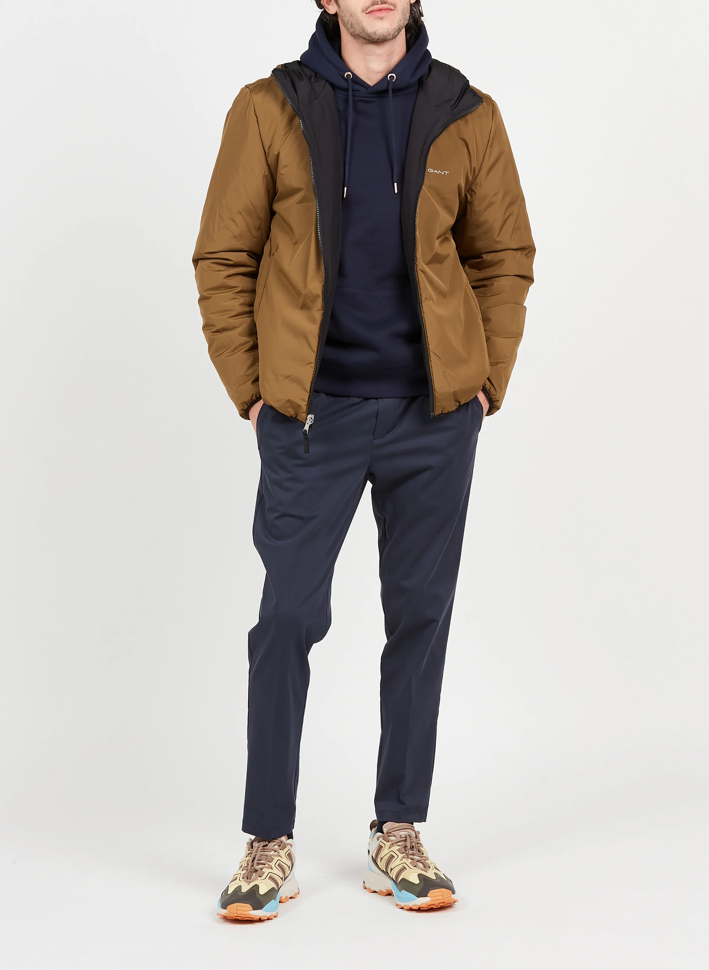 SMITHY - Pantalon droit en coton mélangé| Bleu