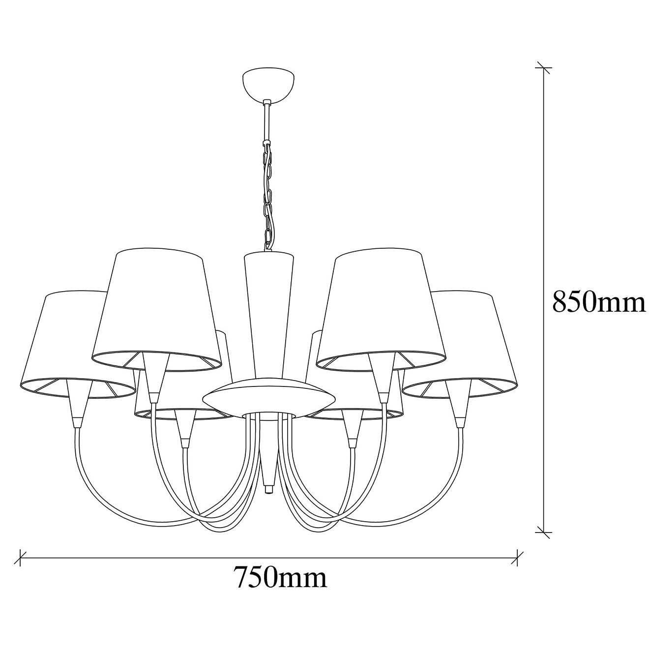 Opviq Lustre Pardo bronze/blanc - 75x85 cm