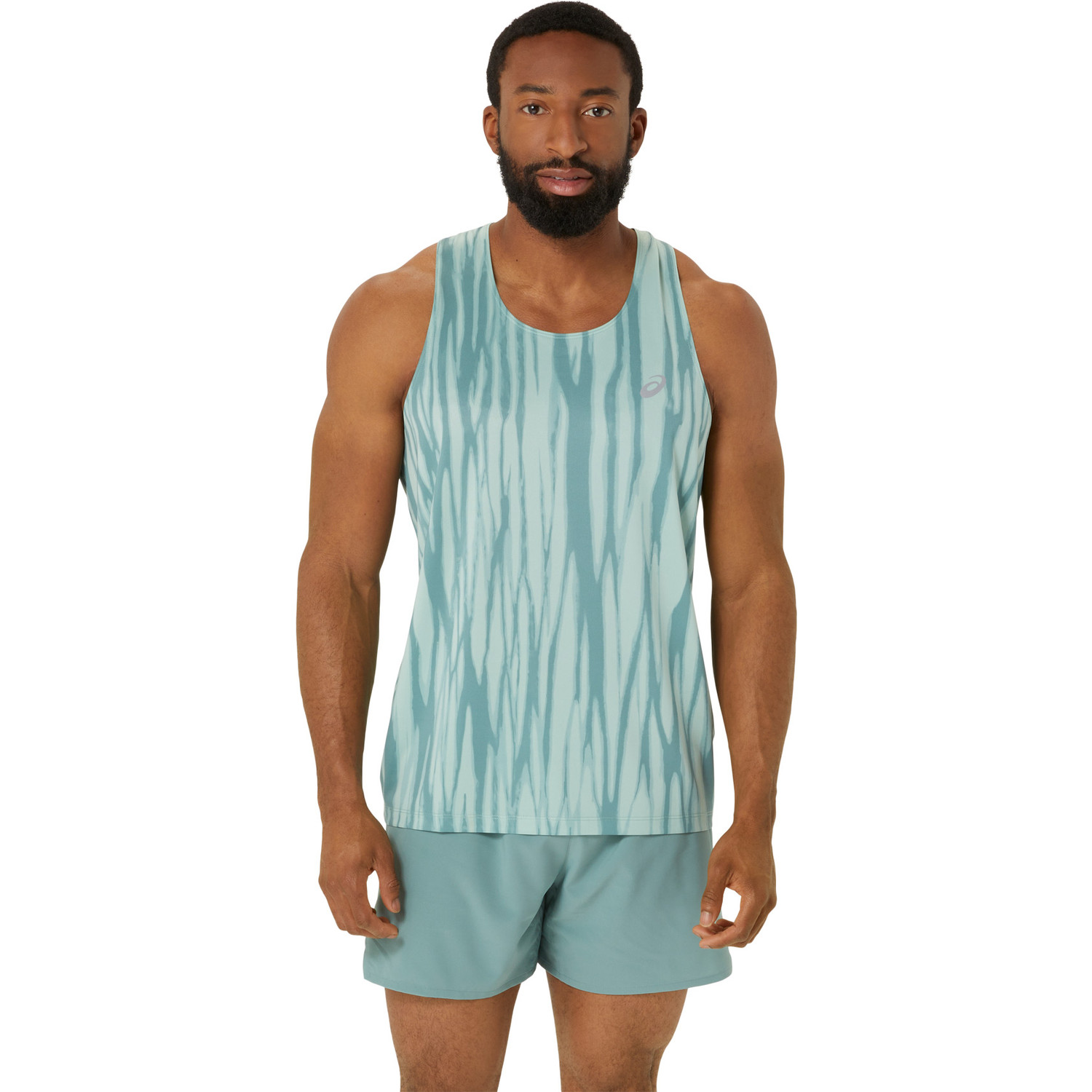 ASICS Road All Over Print Singlet Heren