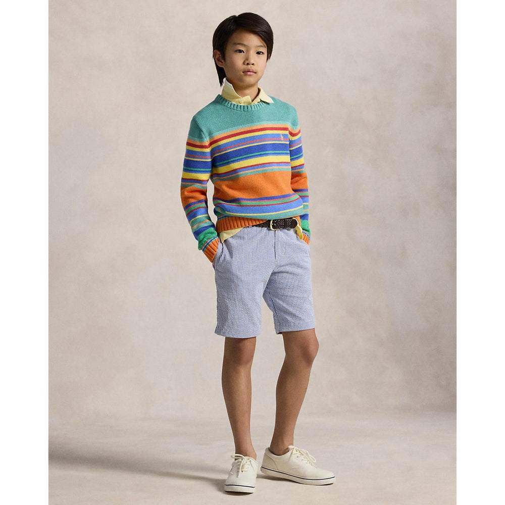 Køb Polo Ralph Lauren Blue Seersucker Preppy Shorts