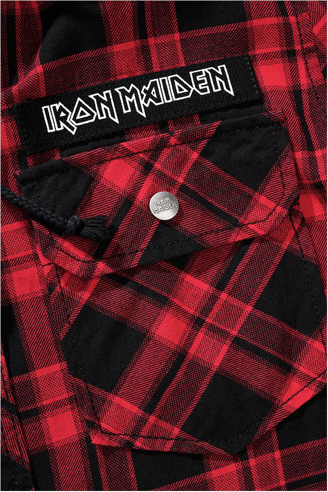 Check Shirt Hooded Eddie | Iron Maiden Chemise manches longues