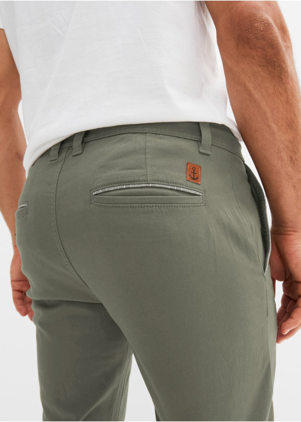 Pantalon chino extensible Slim Fit, Straight