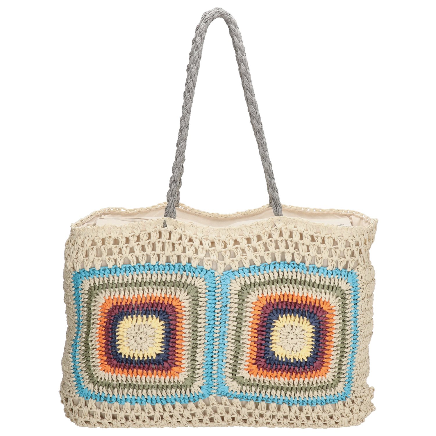PE Florence Natural Life Schoudertas licht natuur turquoise
