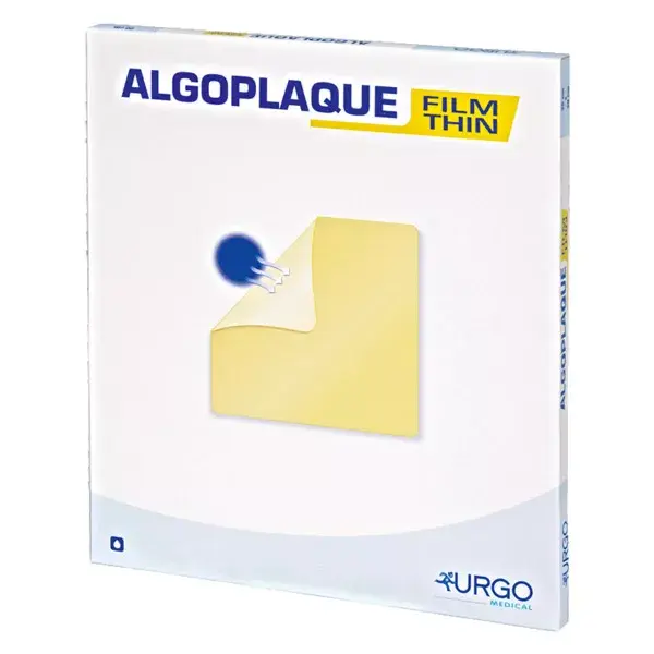 Curativo hidrocoloide extrafino Algoplaque da Urgo Medical, 20 x 20 cm, 10 unidades.