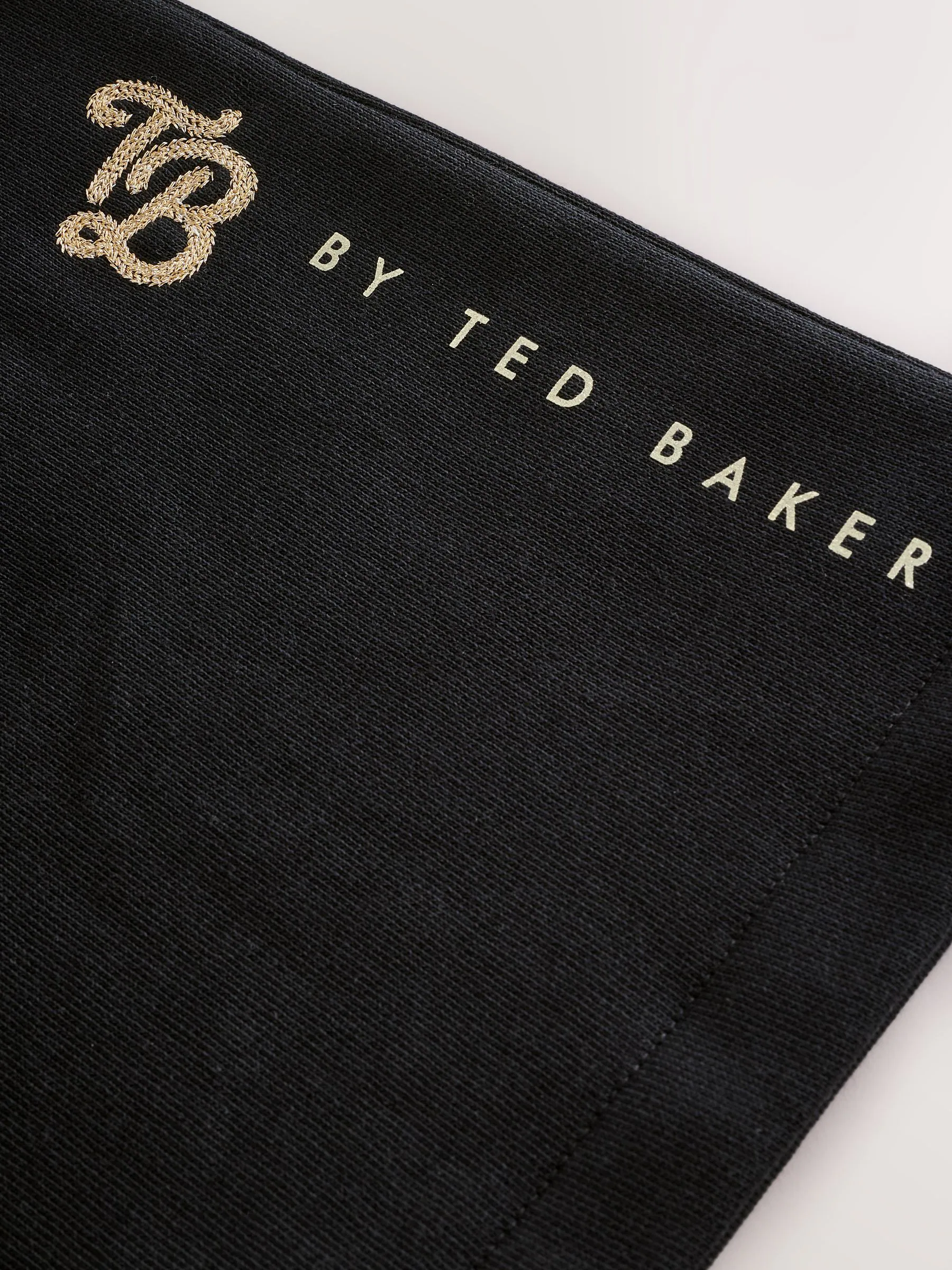 Zwart - Baker by Ted Baker 2 Piece Varsity Sweater and Wide Leg Joggers Set