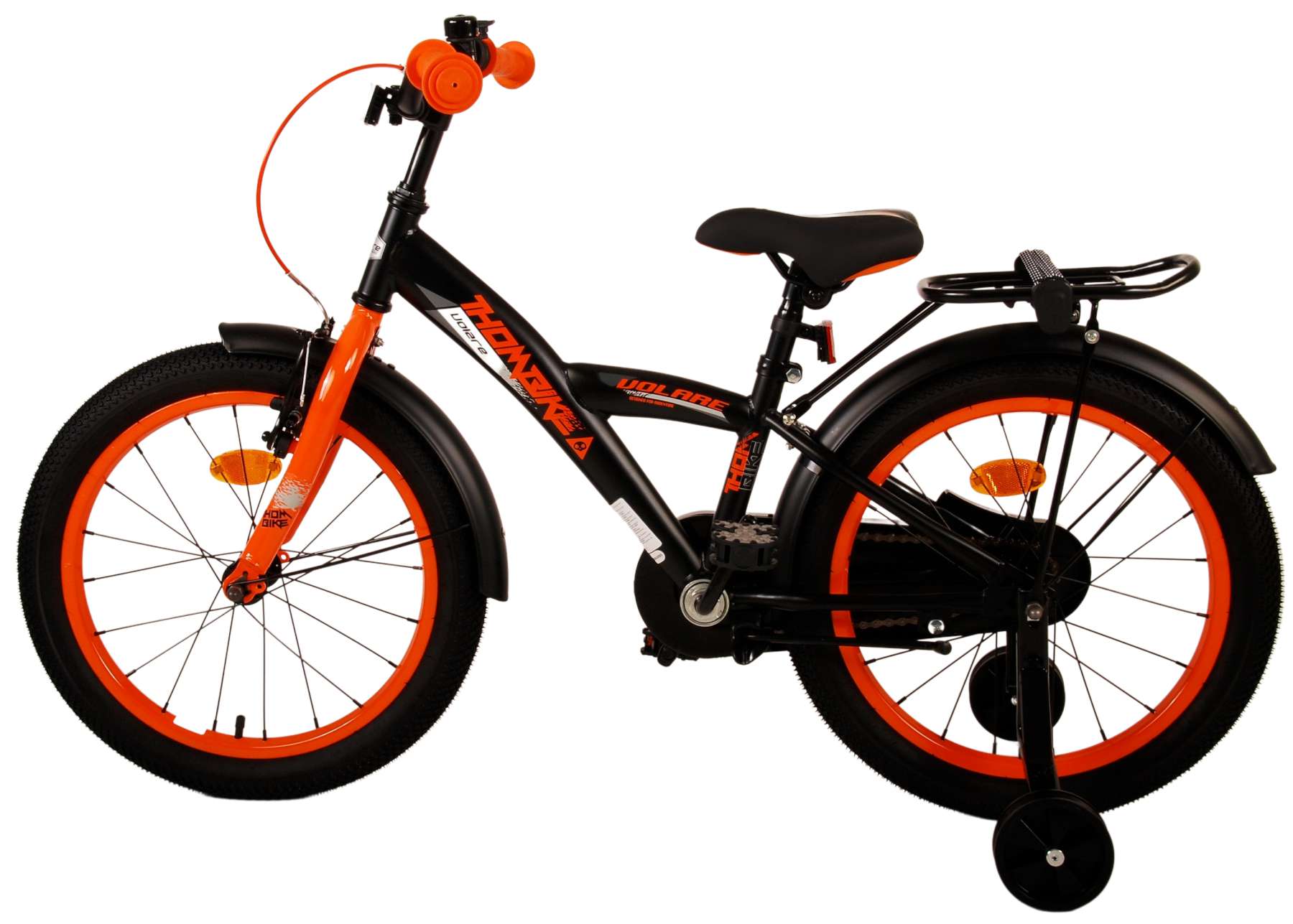 TPFSports Thombike Kinderfahrrad - Jungen - 18 Zoll - Rücktritt + Handbremse - Schwarz Grün