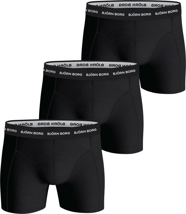 Björn Borg COTTON STRETCH BOXER 3p Black/black/black