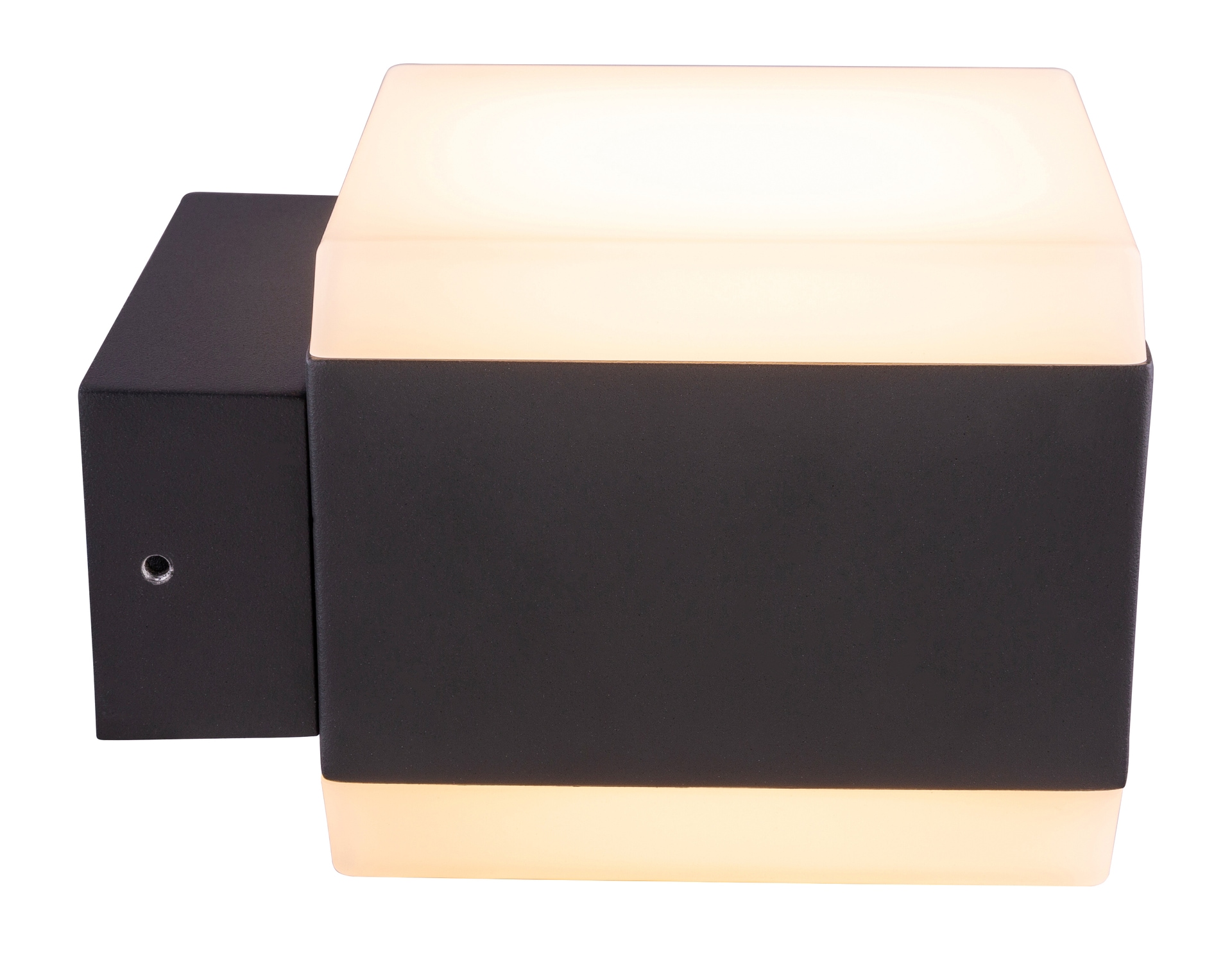 GLOBO LED Außenwandleuchte Slice 1-flg Anthrazit /Opalweiß 11x14cm H.9cm Metall,spritzwassergeschützt,Außen
