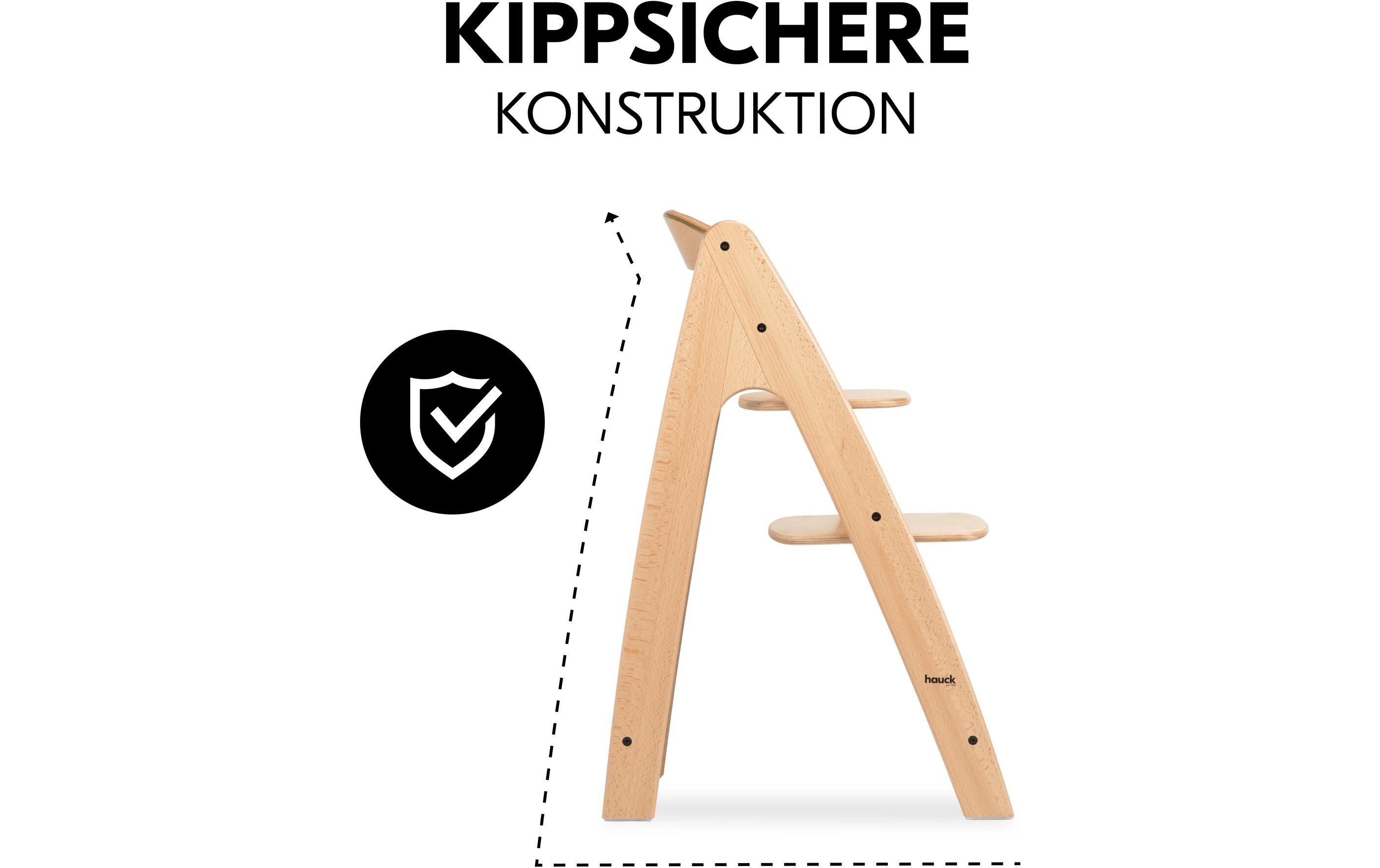 Hochstuhl Arketa N Play Beech<br>Stilvolle Holzhochstuhl mit Play Tray im Set