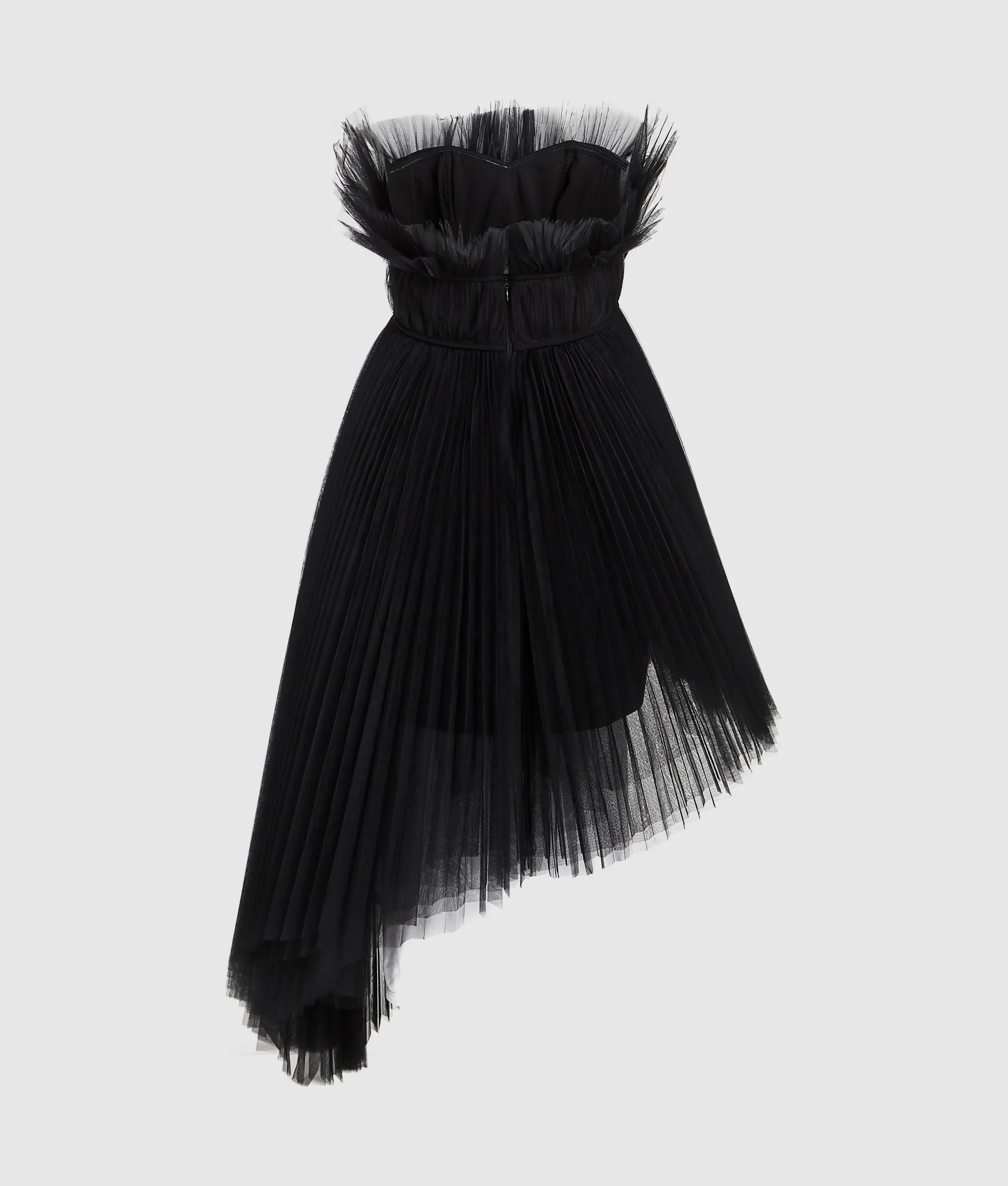 Asymmetrische tule jurk