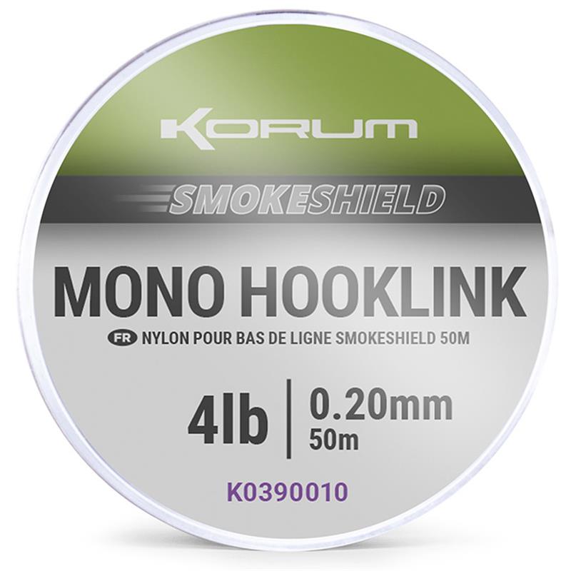 Tresse À Bas De Ligne Korum Smokeshield Mono Hooklink - 50M