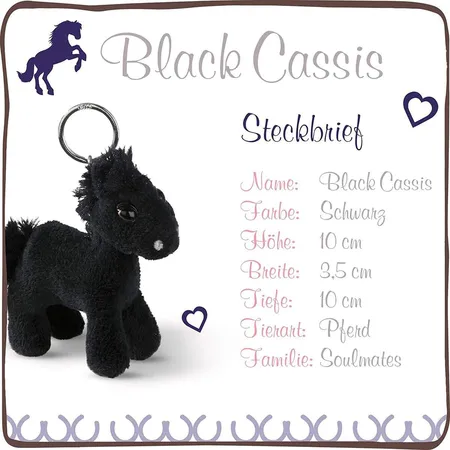 NICI Pferd Black Cassis Schlüsselanhänger 10cm