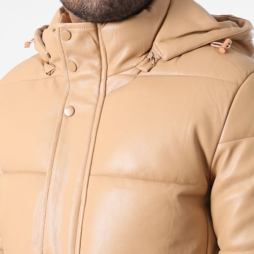 Doudoune Capuche Longue Enduit M2115 Camel