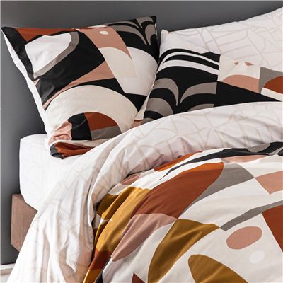 Linge de lit motif graphique - BECQUET CRÉATION