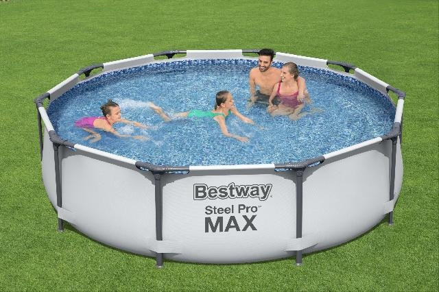 Bestway Zwembad Sirocco Frame Grijs Pro Max Rond 305cm