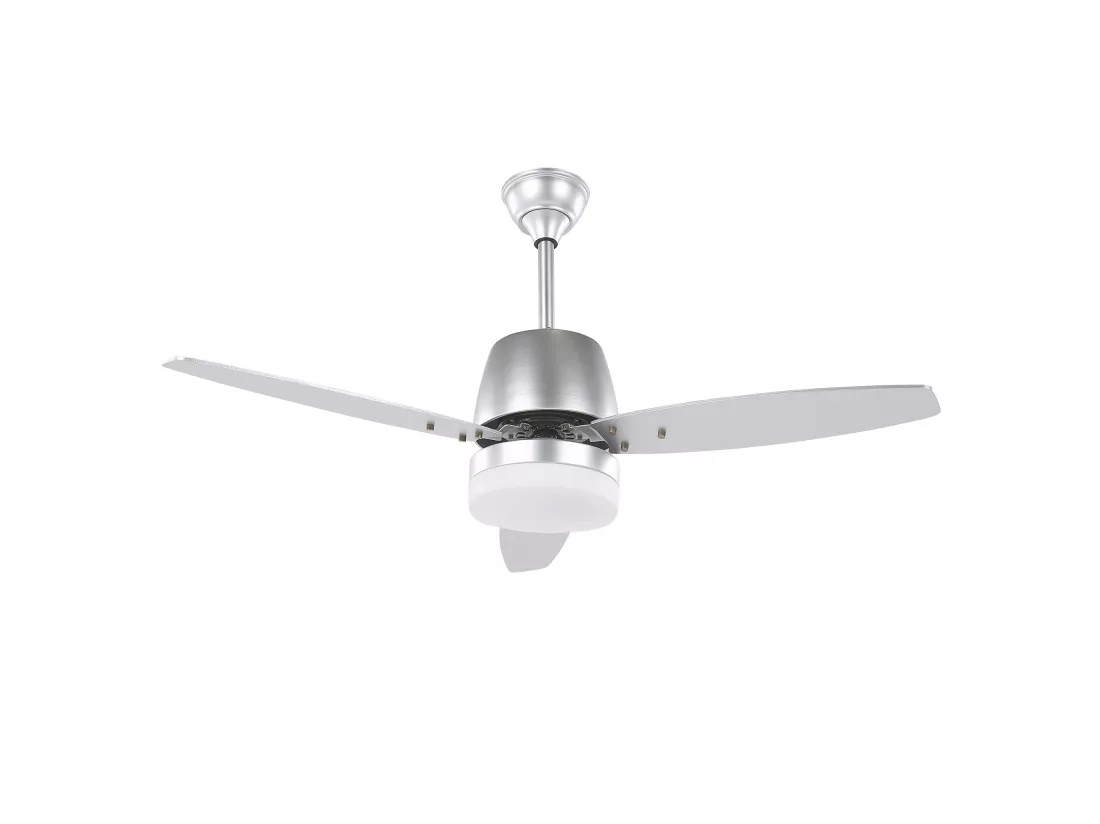 Ventilateur de plafond avec lampe MLAVA Avec télécommande Argenté