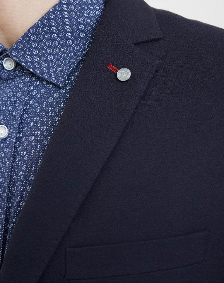 VESTE MARINE AVEC COUDIÈRES