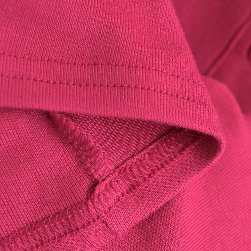 Hollahop - Lange mouwen Henley effen romper